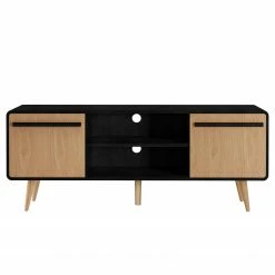 Norrwood TV-Lowboard Amanda - Eiche Dekor / Schwarz -WOHNZIMMERMÖBEL Verkäufe 1000299458 211013 133342000049 DETAILS P000000001000299458