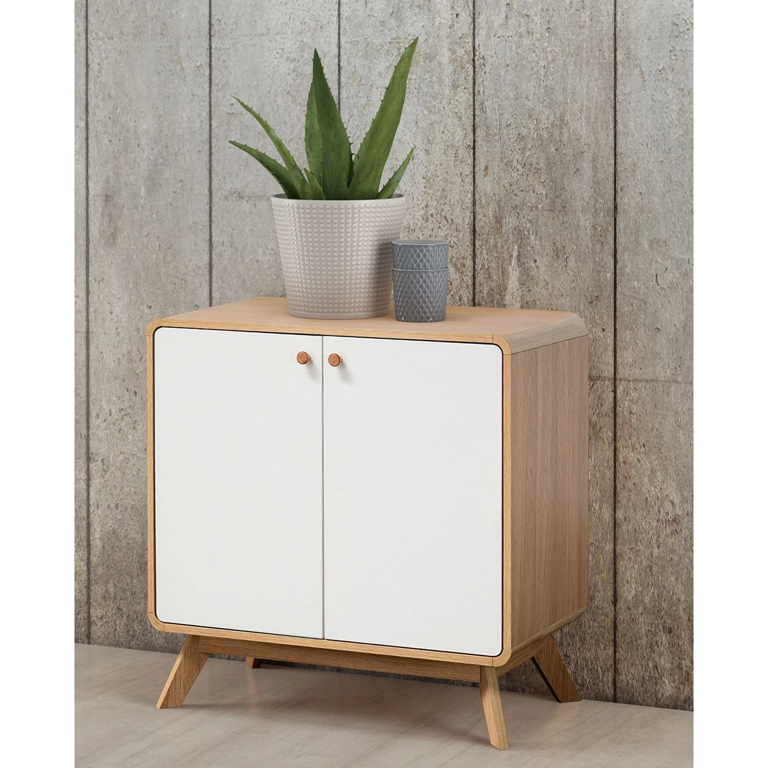 Norrwood Kommode Chelan - Weiß / Eiche Dekor 2 Norrwood Kommode Chelan - Weiß / Eiche Dekor – Bild 2