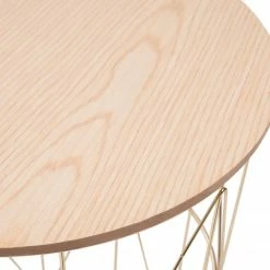 FLHF Beistelltisch Armina I - Akazie Dekor / Gold -WOHNZIMMERMÖBEL Verkäufe 1000299477 211012 15341100072 DETAILS P000000001000299477