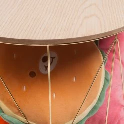 FLHF Beistelltisch Armina I - Akazie Dekor / Gold -WOHNZIMMERMÖBEL Verkäufe 1000299477 211012 15341100083 DETAILS P000000001000299477