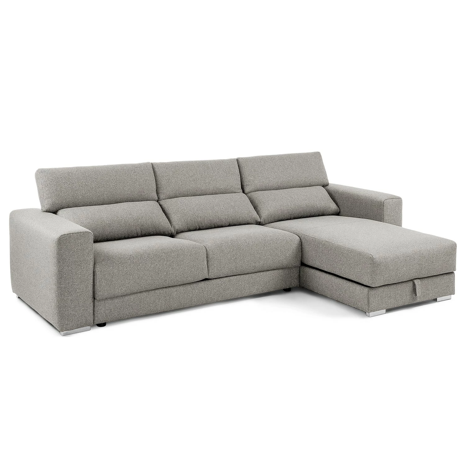 Loftscape Ecksofa Karrum - Chenille - Chenille Chaja: Hellgrau - Ottomane davorstehend rechts 6 Loftscape Ecksofa Karrum - Chenille - Chenille Chaja: Hellgrau - Ottomane davorstehend rechts – Bild 6