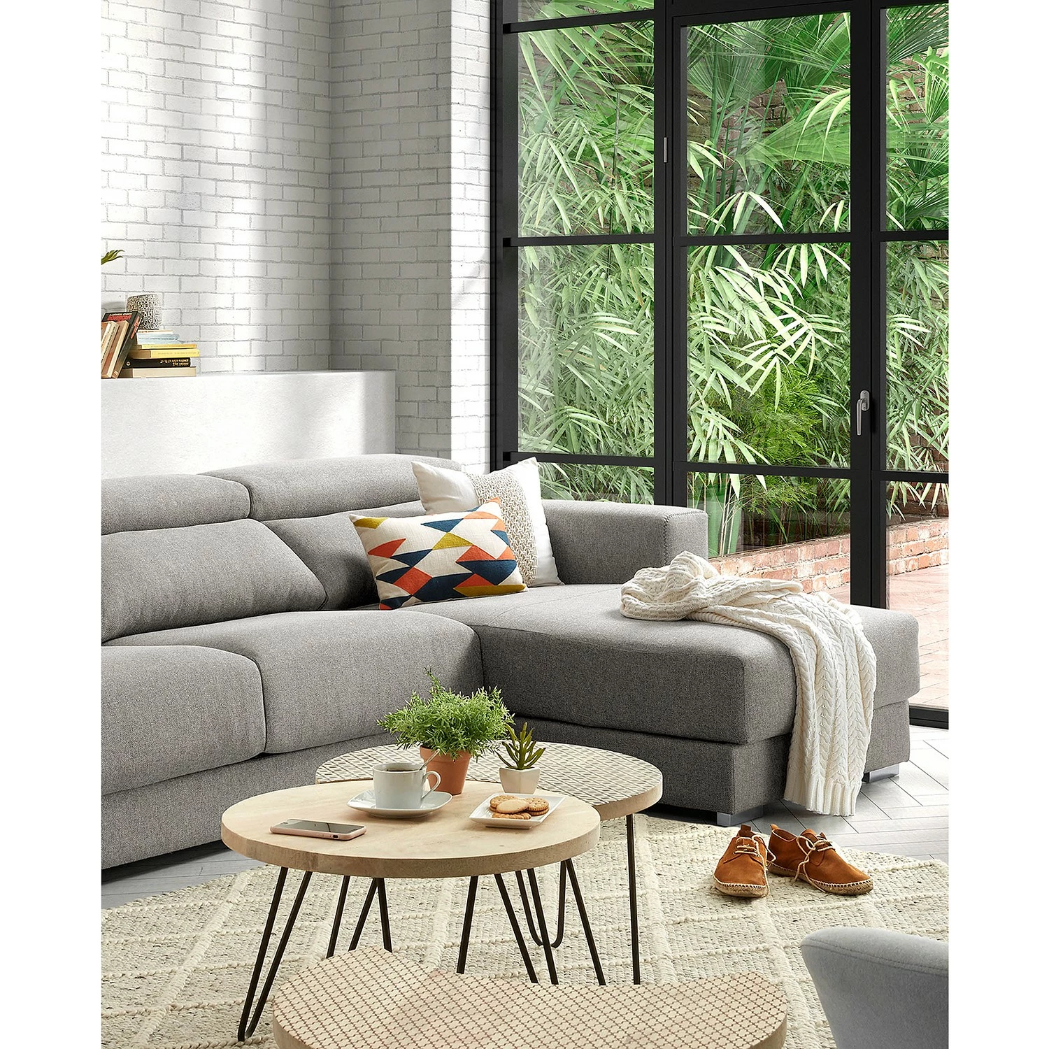 Loftscape Ecksofa Karrum - Chenille - Chenille Chaja: Hellgrau - Ottomane davorstehend rechts 3 Loftscape Ecksofa Karrum - Chenille - Chenille Chaja: Hellgrau - Ottomane davorstehend rechts – Bild 3