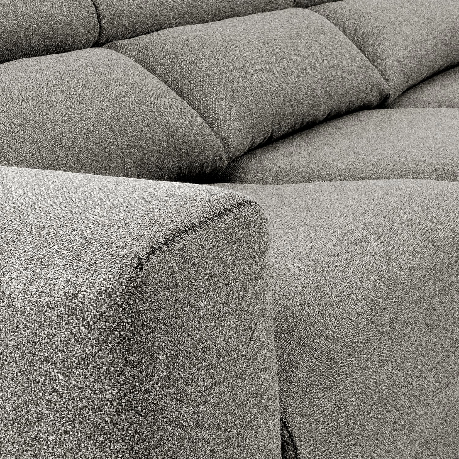 Loftscape Ecksofa Karrum - Chenille - Chenille Chaja: Hellgrau - Ottomane davorstehend rechts 9 Loftscape Ecksofa Karrum - Chenille - Chenille Chaja: Hellgrau - Ottomane davorstehend rechts – Bild 9