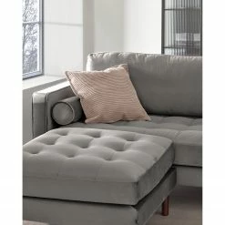 Loftscape Sofa Lazac (3-Sitzer) - Samt Juin: Grau -WOHNZIMMERMÖBEL Verkäufe 1000300366 211229 15021600183 MOOD DETAILS P000000001000300366 mood