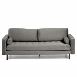 Loftscape Sofa Lazac (3-Sitzer) - Samt Juin: Grau -WOHNZIMMERMÖBEL Verkäufe 1000300366 211229 15021600192 DETAILS P000000001000300366