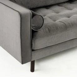 Loftscape Sofa Lazac (3-Sitzer) - Samt Juin: Grau -WOHNZIMMERMÖBEL Verkäufe 1000300366 211229 15021600214 DETAILS P000000001000300366