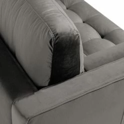 Loftscape Sofa Lazac (3-Sitzer) - Samt Juin: Grau -WOHNZIMMERMÖBEL Verkäufe 1000300366 211229 15021600225 DETAILS P000000001000300366