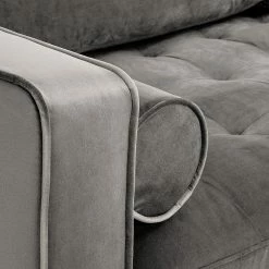 Loftscape Sofa Lazac (3-Sitzer) - Samt Juin: Grau -WOHNZIMMERMÖBEL Verkäufe 1000300366 211229 15021600231 DETAILS P000000001000300366