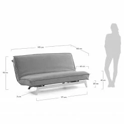 Loftscape Schlafsofa Molt - Leinen - Leinen Blina: Hellgrau -WOHNZIMMERMÖBEL Verkäufe 1000300393 211229 150235001037 SKETCH DETAILS P000000001000300393 sketch