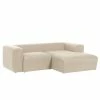 Loftscape Ecksofa Mandal II - Chenille Gratia: Beige - Longchair davorstehend rechts