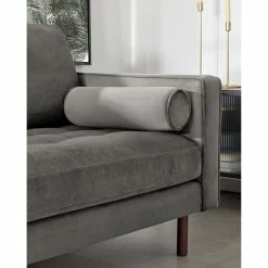 Loftscape Ecksofa Monza - Samt - Samt Juin: Grau - Breite: 222 cm - Longchair davorstehend links -WOHNZIMMERMÖBEL Verkäufe 1000300412 211229 15030700782 MOOD DETAILS P000000001000300412 mood