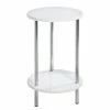 Loftscape Beistelltisch Modane - Metall - Hochglanz Weiß / Chrom