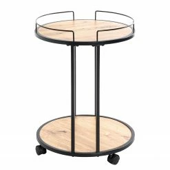 Loftscape Beistelltisch Samuro - Metall - Eiche Dekor / Schwarz -WOHNZIMMERMÖBEL Verkäufe 1000300698 211015 10493600071 DETAILS P000000001000300698