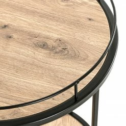 Loftscape Beistelltisch Samuro - Metall - Eiche Dekor / Schwarz -WOHNZIMMERMÖBEL Verkäufe 1000300698 211015 10493600073 DETAILS P000000001000300698