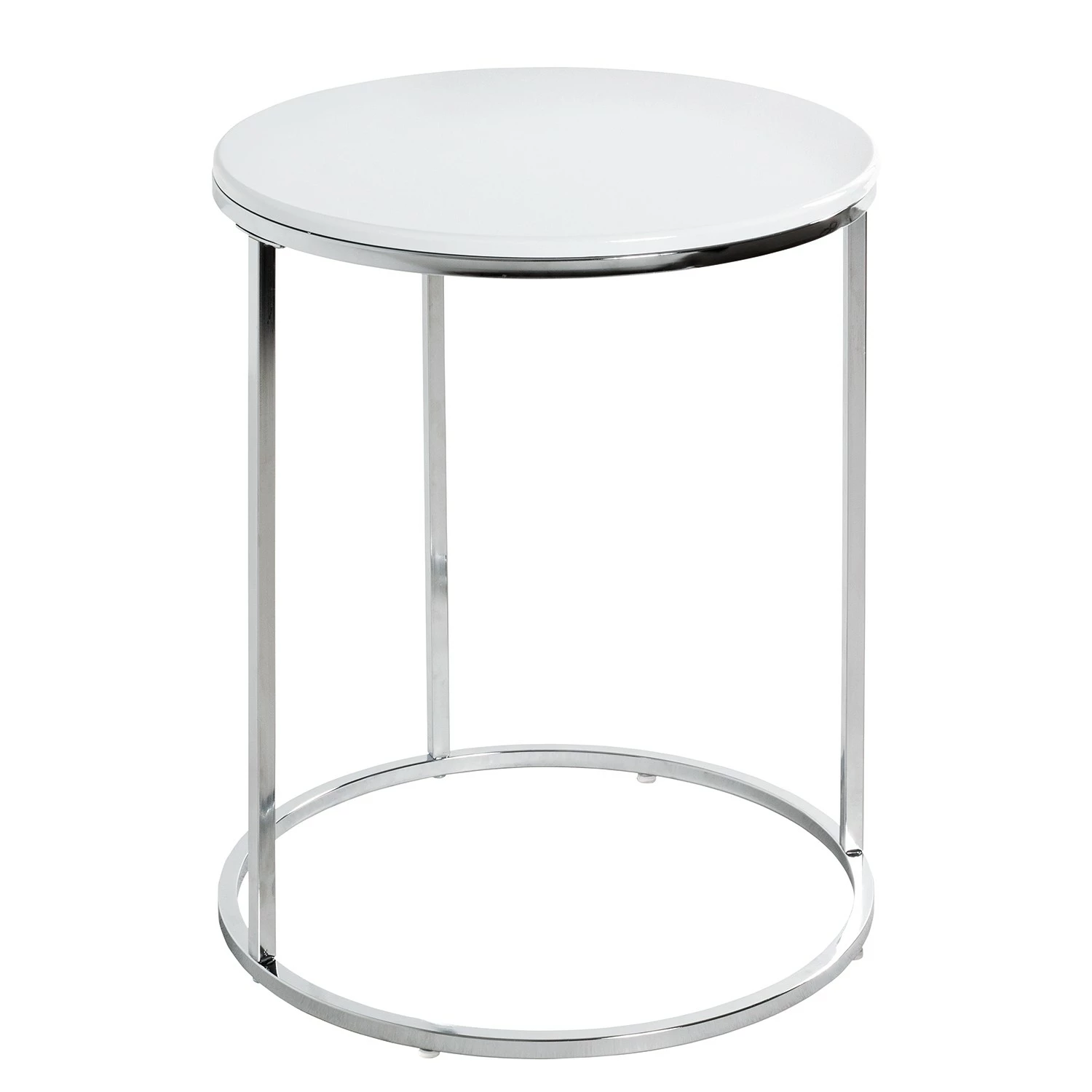 Loftscape Beistelltisch Molac - Metall - Hochglanz Weiß / Chrom 1 Loftscape Beistelltisch Molac - Metall - Hochglanz Weiß / Chrom