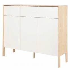 Studio Copenhagen Sideboard Maayka III - Eiche teilmassiv - Mushroom Creme / Eiche Hell