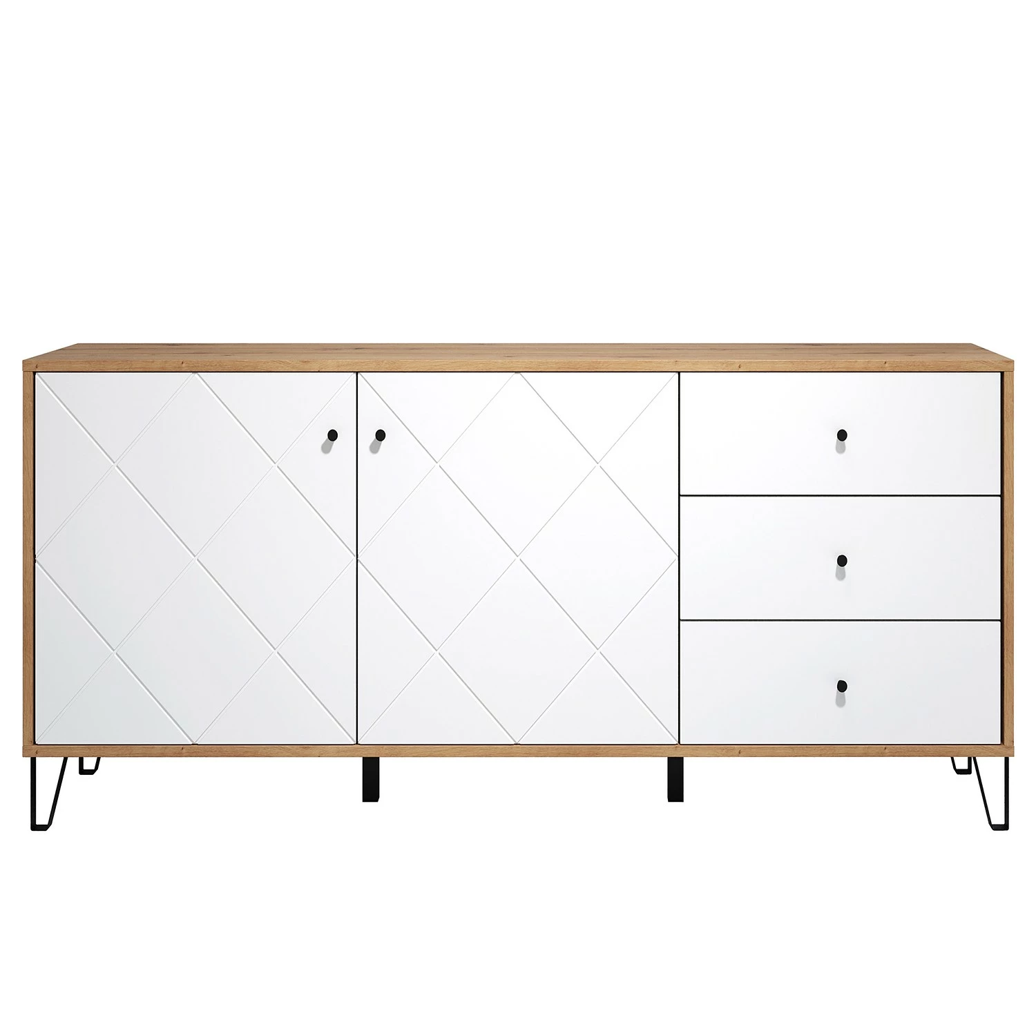 Trendteam Sideboard Touch II - Eiche Artisan Dekor / Weiß 1 Trendteam Sideboard Touch II - Eiche Artisan Dekor / Weiß