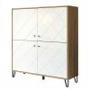 Trendteam Highboard Touch - Eiche Artisan Dekor / Weiß