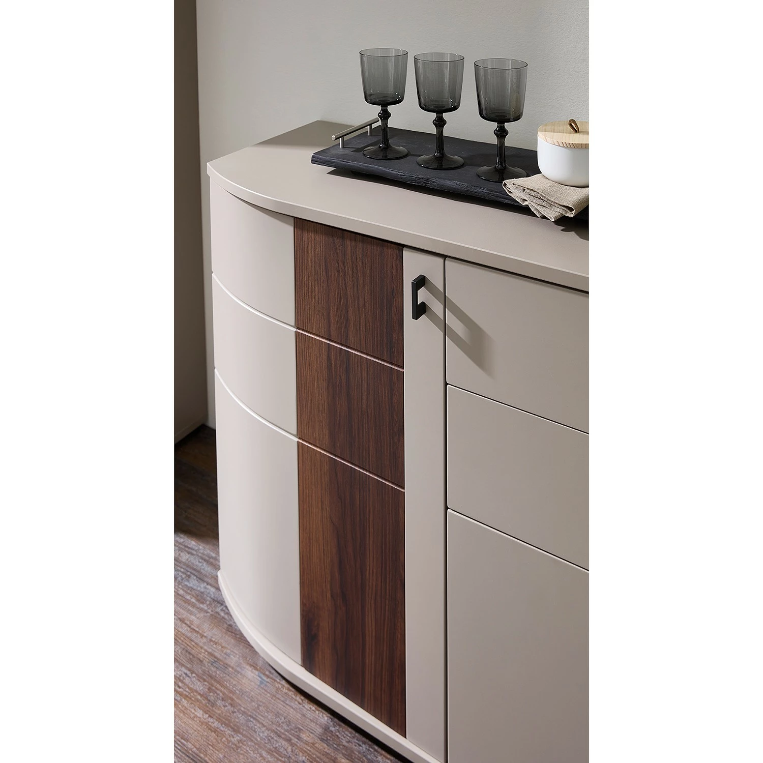 Loftscape Sideboard Saida - Kaschmir / Nussbaum Dekor 4 Loftscape Sideboard Saida - Kaschmir / Nussbaum Dekor – Bild 4