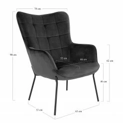 Loftscape Sessel Entrup - Samt - Grün -WOHNZIMMERMÖBEL Verkäufe 1000303975 211126 104645000534 SKETCH DETAILS P000000001000303975 sketch
