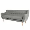 Loftscape Sofa Frida (3-Sitzer) - Samt - Hellgrau