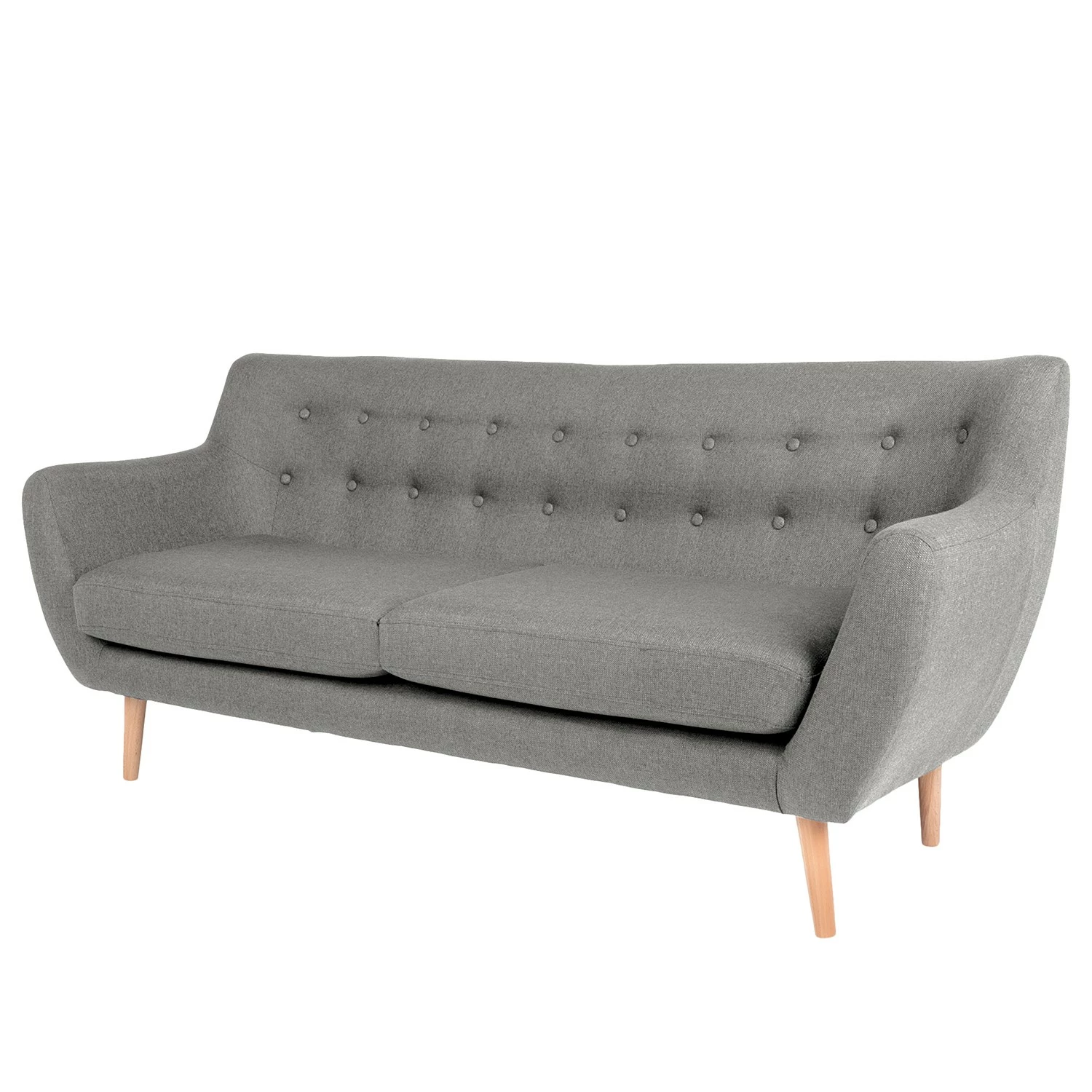 Loftscape Sofa Frida (3-Sitzer) - Samt - Hellgrau 1 Loftscape Sofa Frida (3-Sitzer) - Samt - Hellgrau