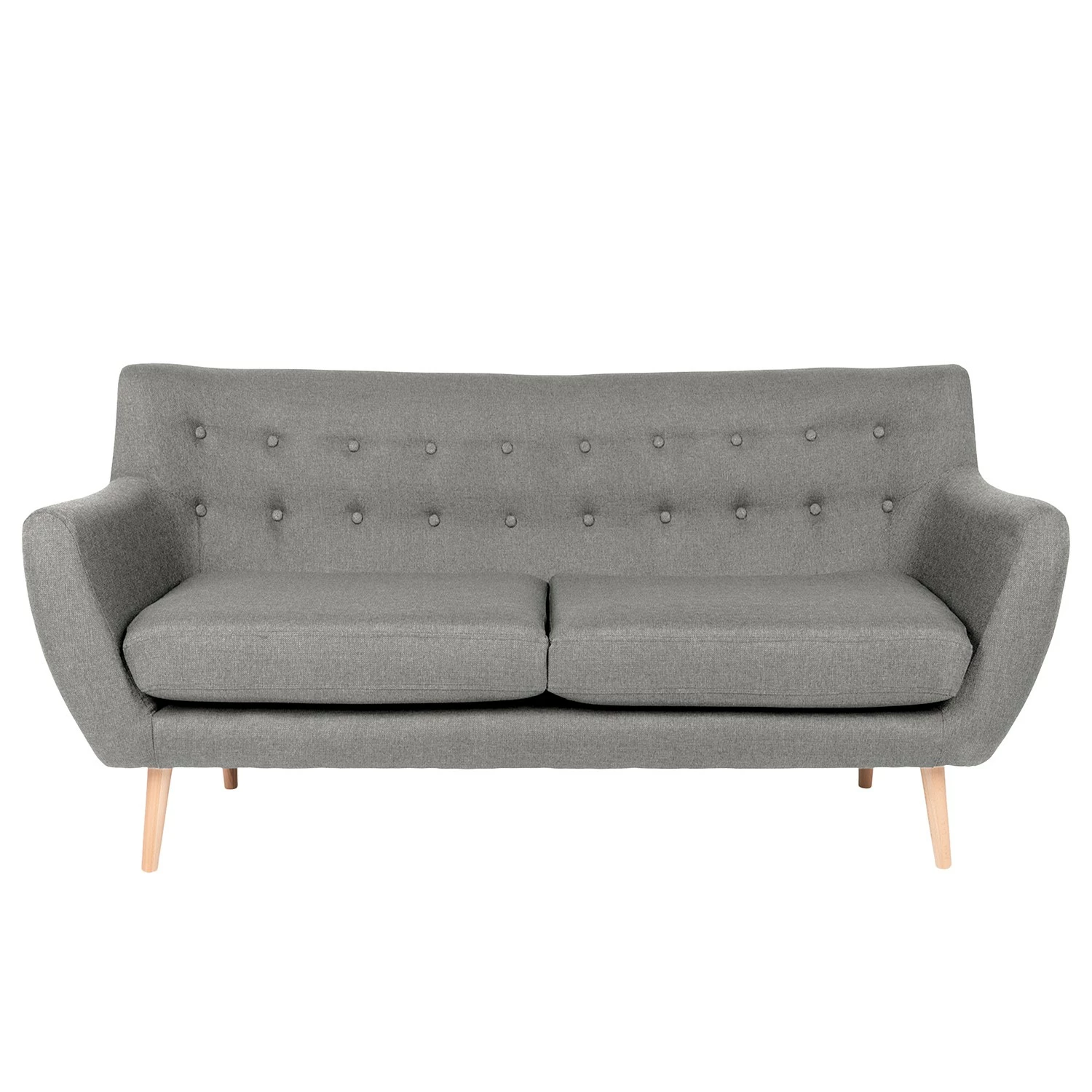 Loftscape Sofa Frida (3-Sitzer) - Samt - Hellgrau 2 Loftscape Sofa Frida (3-Sitzer) - Samt - Hellgrau – Bild 2