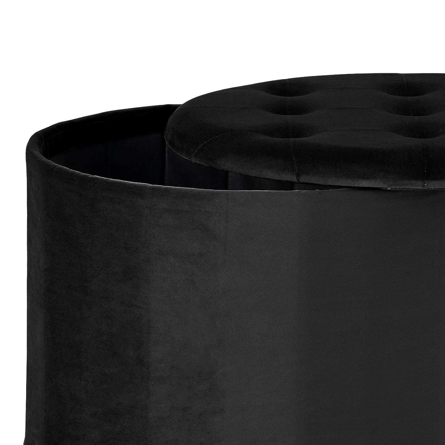 Loftscape Polsterhocker Latori - Samt - Schwarz 7 Loftscape Polsterhocker Latori - Samt - Schwarz – Bild 7