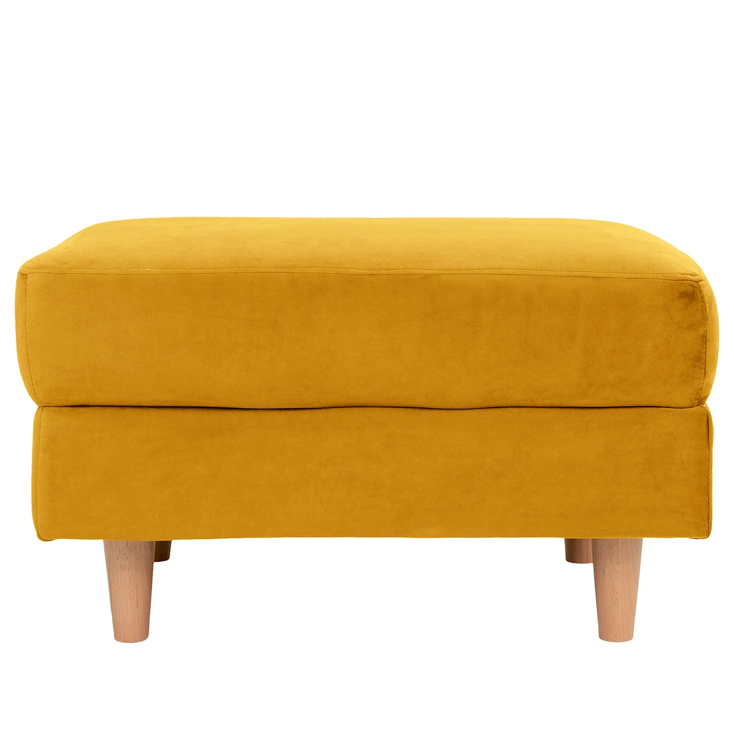 Loftscape Polsterhocker Karolino - Samt - Senfgelb 2 Loftscape Polsterhocker Karolino - Samt - Senfgelb – Bild 2