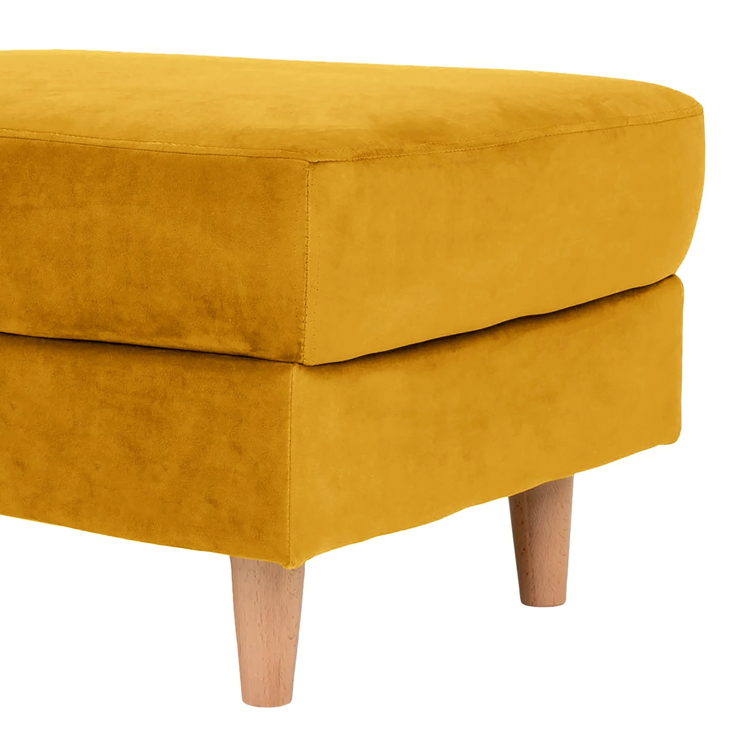 Loftscape Polsterhocker Karolino - Samt - Senfgelb 4 Loftscape Polsterhocker Karolino - Samt - Senfgelb – Bild 4