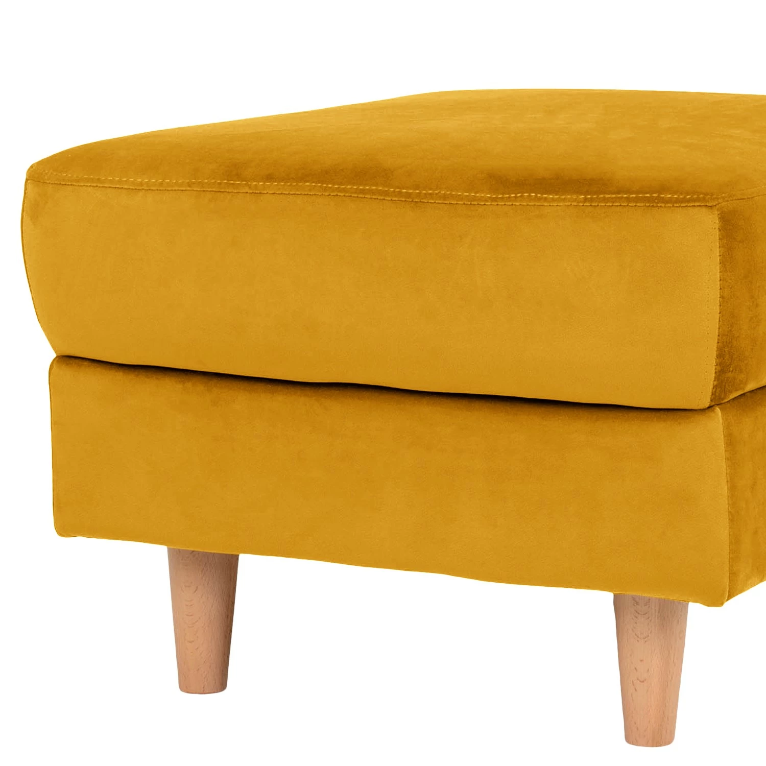 Loftscape Polsterhocker Karolino - Samt - Senfgelb 5 Loftscape Polsterhocker Karolino - Samt - Senfgelb – Bild 5