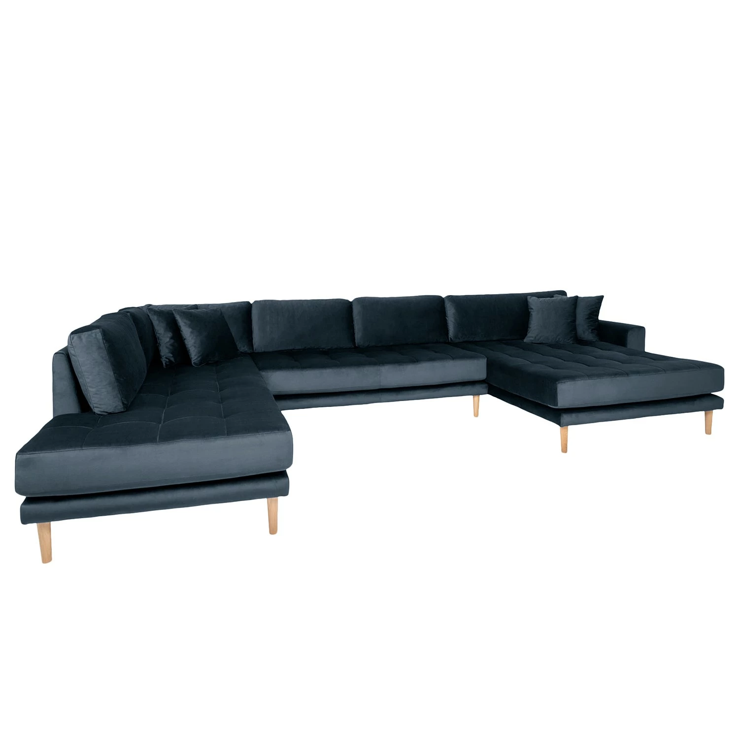 Loftscape Wohnlandschaft Cordova - Samt - Dunkelblau 3 Loftscape Wohnlandschaft Cordova - Samt - Dunkelblau – Bild 3