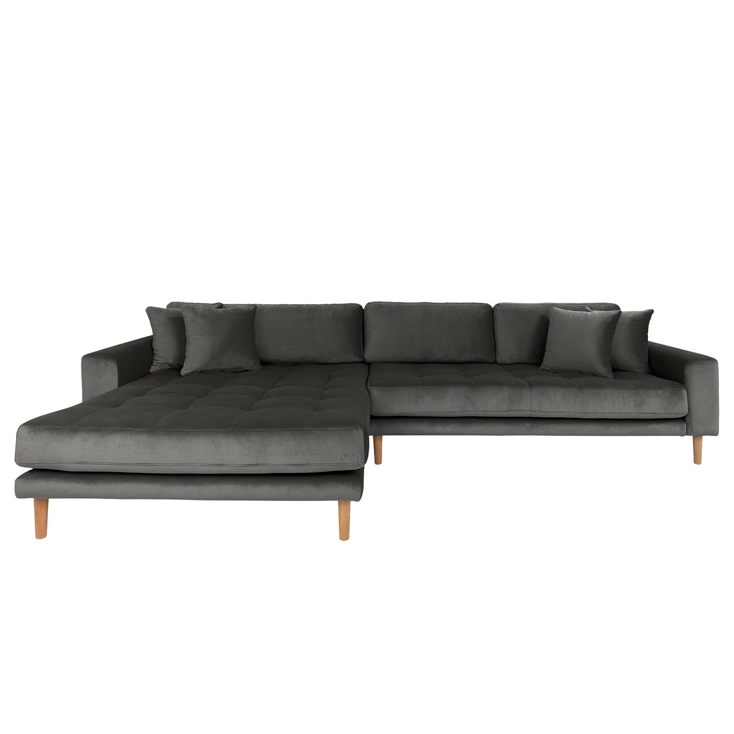 Loftscape Ecksofa Cordova I - Samt - Dunkelgrau - Ecke davorstehend links 2 Loftscape Ecksofa Cordova I - Samt - Dunkelgrau - Ecke davorstehend links – Bild 2