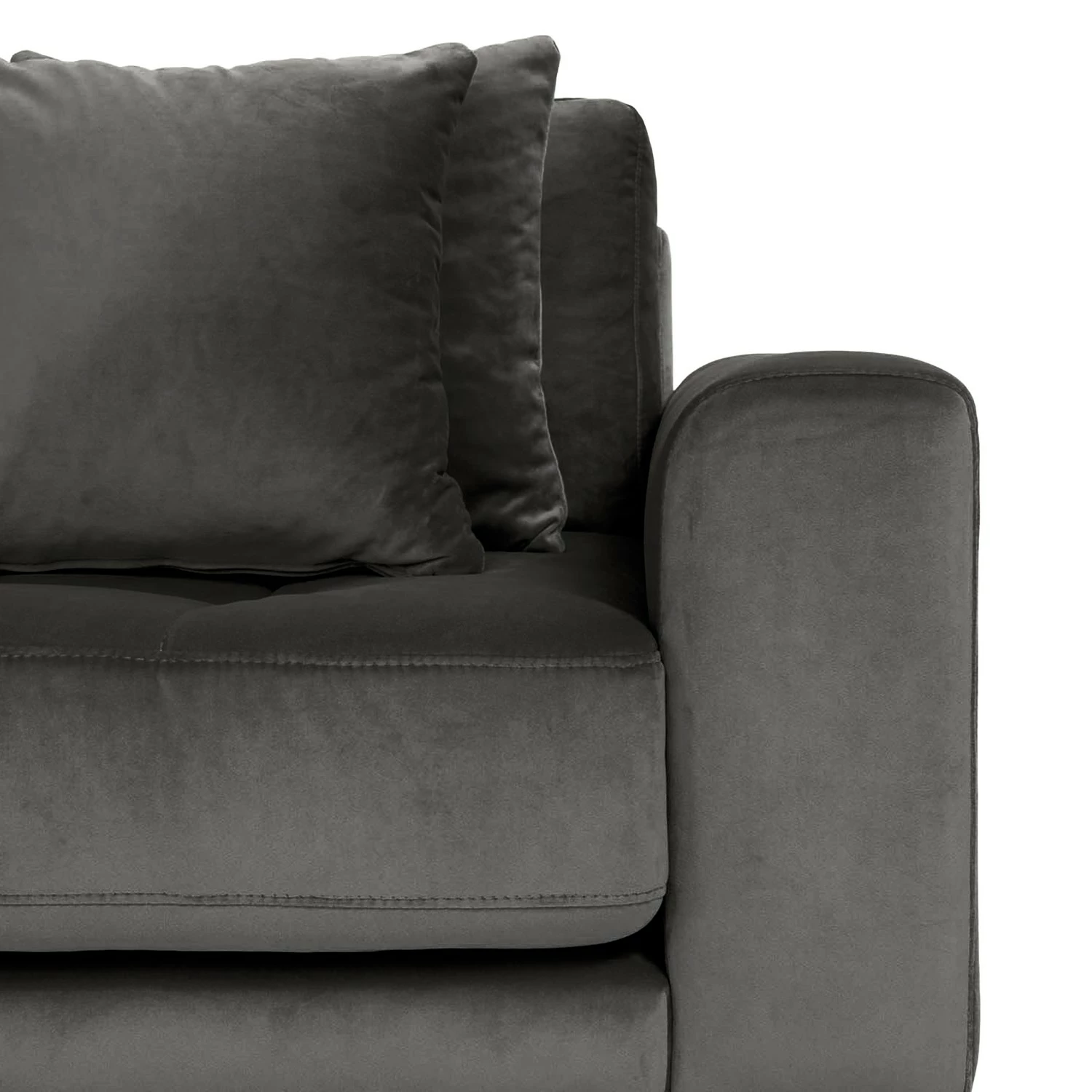 Loftscape Ecksofa Cordova I - Samt - Dunkelgrau - Ecke davorstehend links 3 Loftscape Ecksofa Cordova I - Samt - Dunkelgrau - Ecke davorstehend links – Bild 3