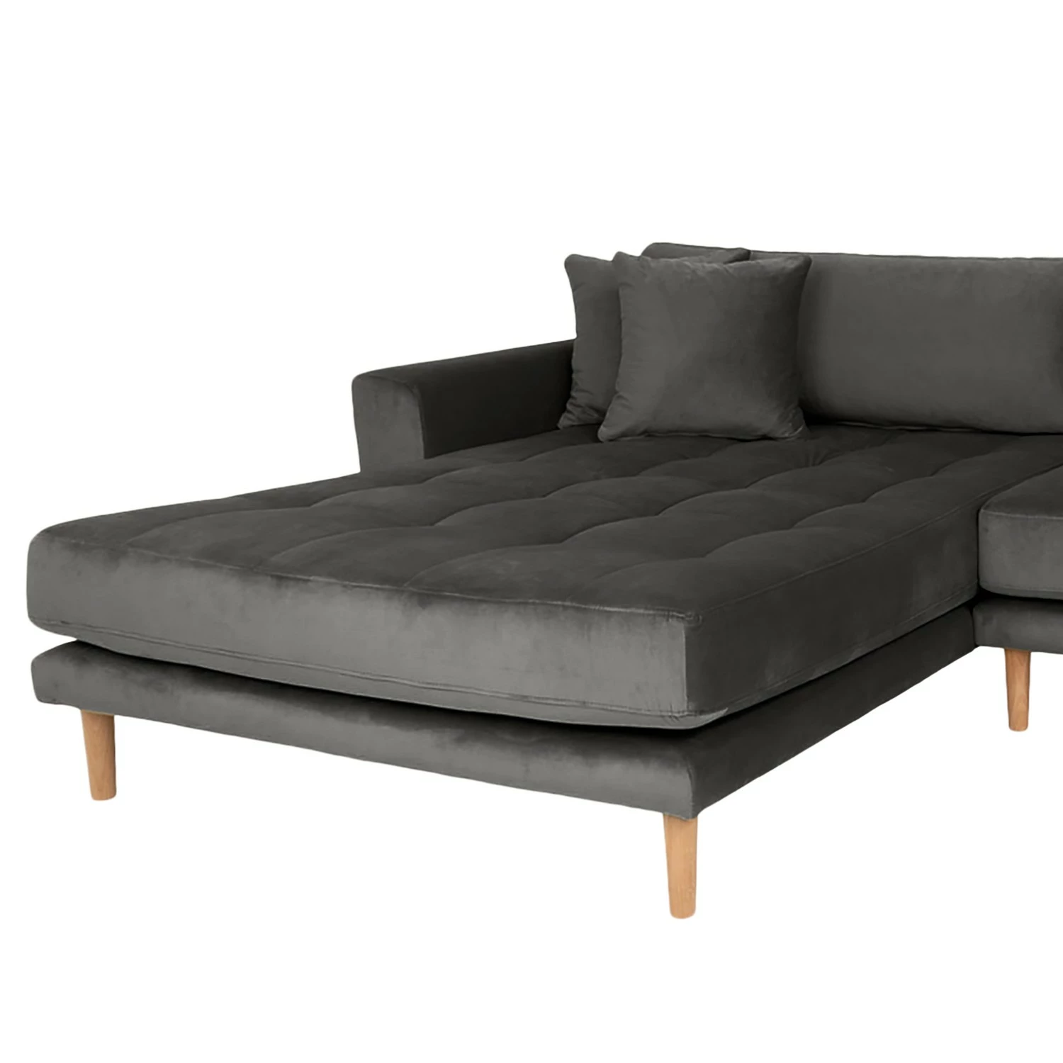 Loftscape Ecksofa Cordova I - Samt - Dunkelgrau - Ecke davorstehend links 5 Loftscape Ecksofa Cordova I - Samt - Dunkelgrau - Ecke davorstehend links – Bild 5