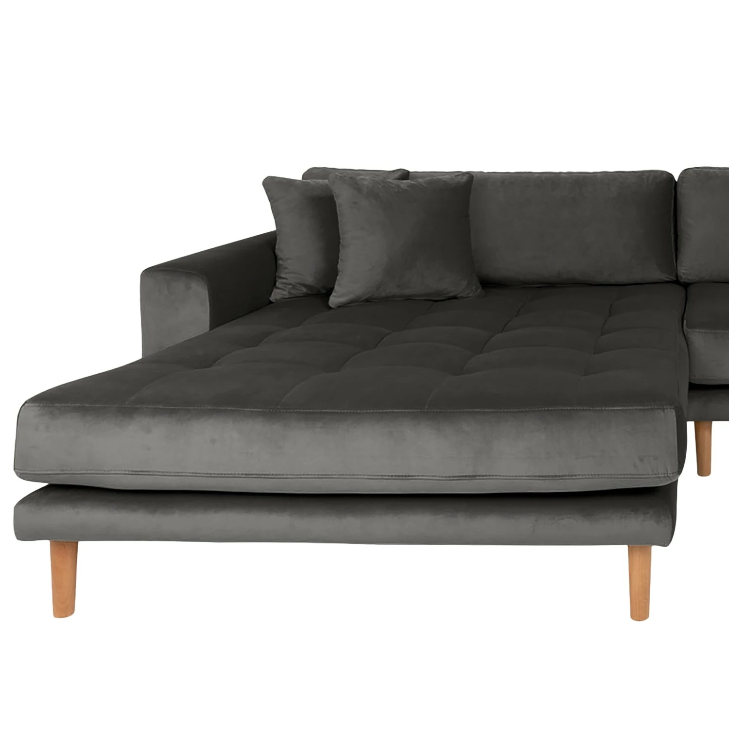 Loftscape Ecksofa Cordova I - Samt - Dunkelgrau - Ecke davorstehend links 6 Loftscape Ecksofa Cordova I - Samt - Dunkelgrau - Ecke davorstehend links – Bild 6