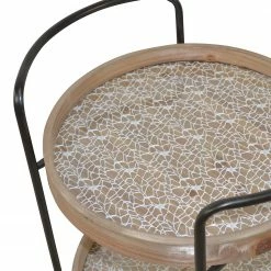 Red Living Servierwagen Gadeby - Metall - Eiche Dekor / Schwarz -WOHNZIMMERMÖBEL Verkäufe 1000304115 211027 13422500063 DETAILS P000000001000304115