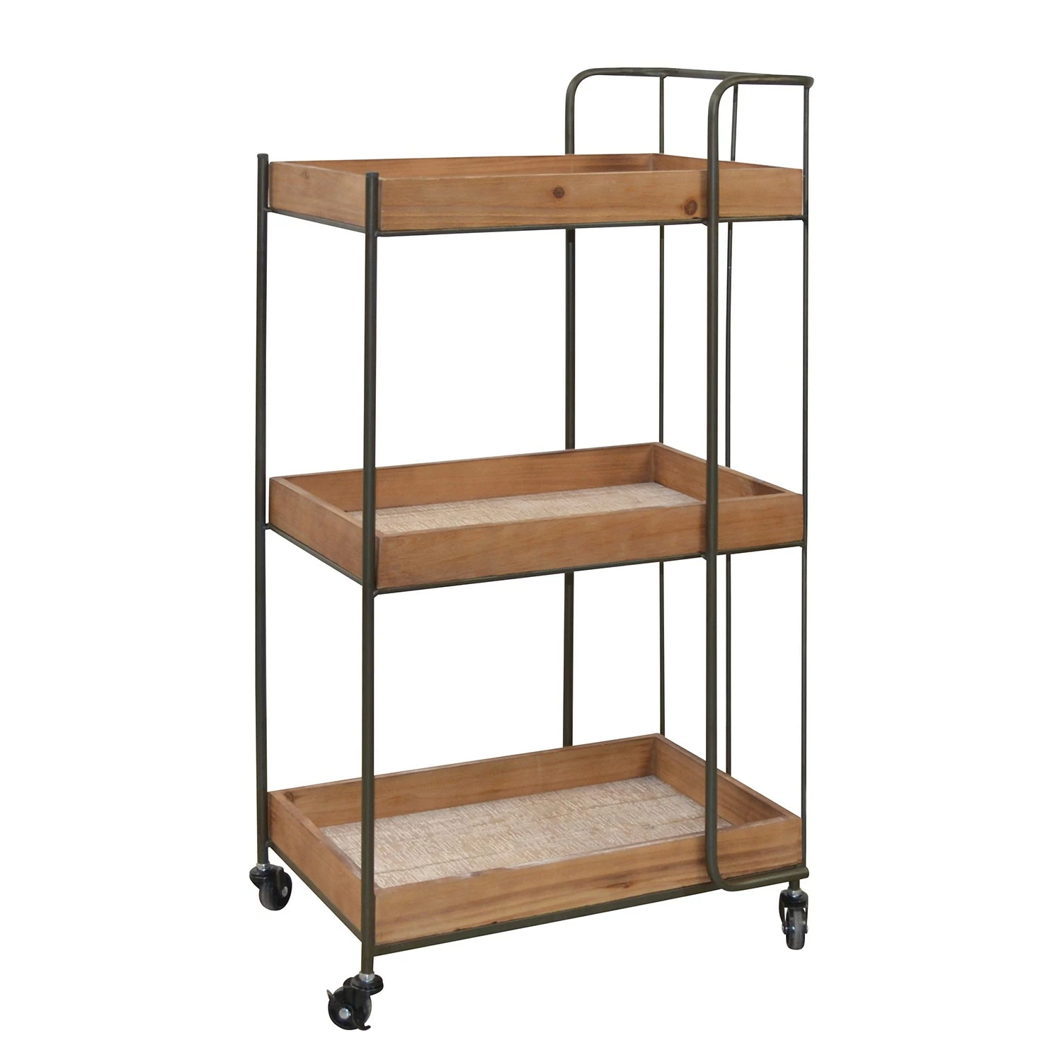 Red Living Servierwagen Neptun - Metall - Eiche Dekor / Schwarz 2 Red Living Servierwagen Neptun - Metall - Eiche Dekor / Schwarz – Bild 2