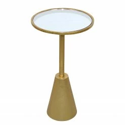 Loftscape Beistelltisch Burtejin - Glas / Metall - Gold