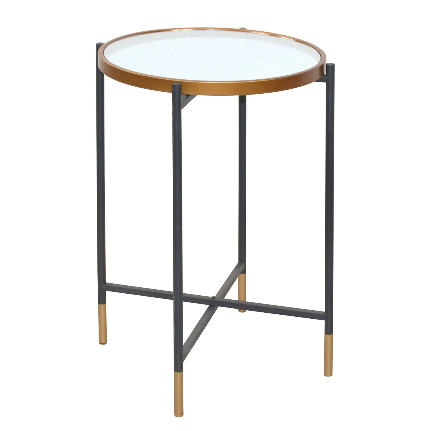 Loftscape Beistelltisch Monaco - Glas / Metall - Schwarz / Gold 1 Loftscape Beistelltisch Monaco - Glas / Metall - Schwarz / Gold