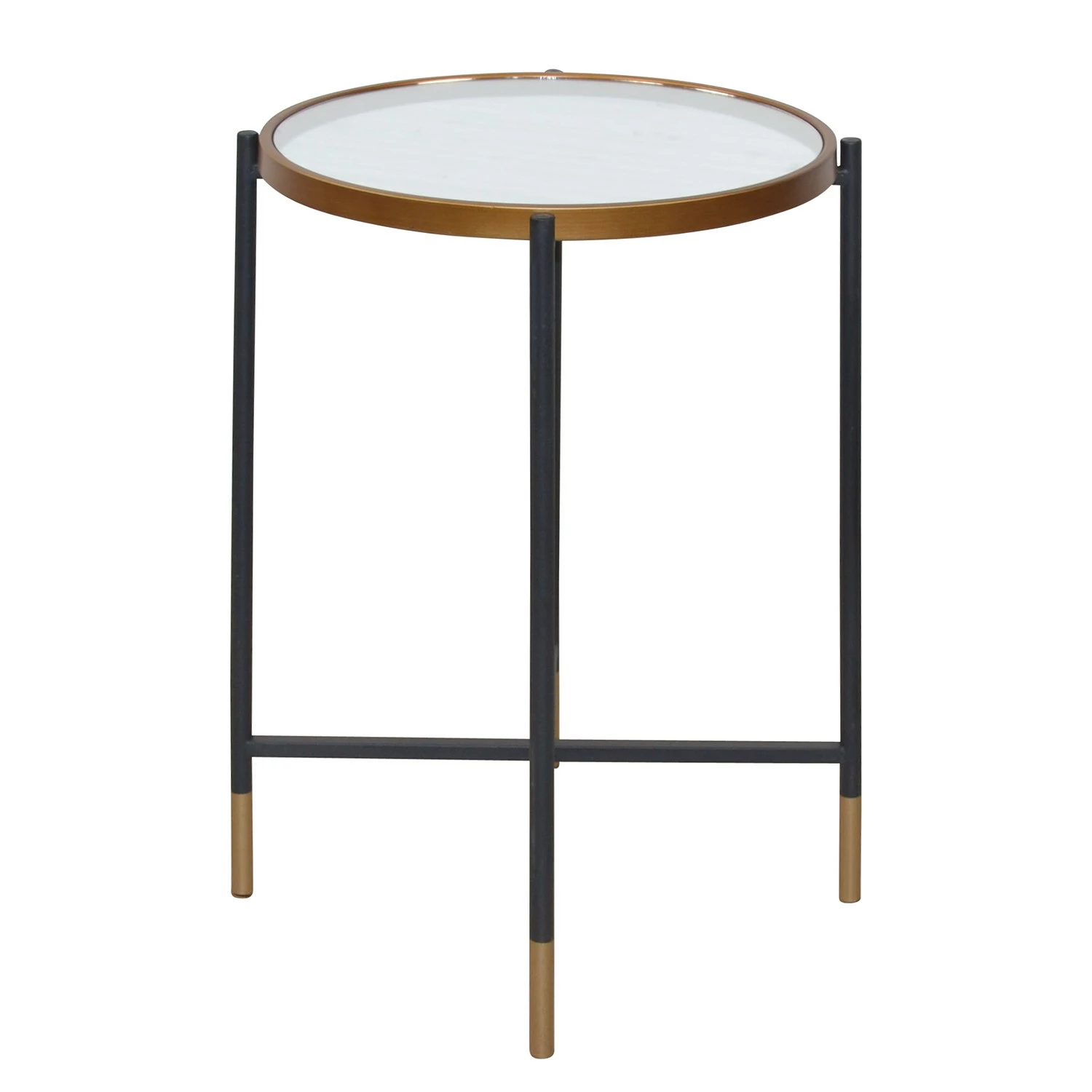 Loftscape Beistelltisch Monaco - Glas / Metall - Schwarz / Gold 2 Loftscape Beistelltisch Monaco - Glas / Metall - Schwarz / Gold – Bild 2