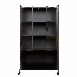 Red Living Vitrinenschrank Leska - Metall - Vintage Schwarz -WOHNZIMMERMÖBEL Verkäufe 1000304148 211029 123411000067 DETAILS P000000001000304148