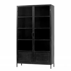 Red Living Vitrinenschrank Malita - Metall - Schwarz
