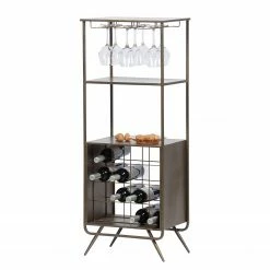 Red Living Weinregal Clubster - Metall - Antikgrau -WOHNZIMMERMÖBEL Verkäufe 1000304156 211029 12341200086 DETAILS P000000001000304156