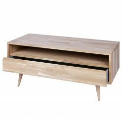 Naturoo TV-Lowboard Kabane - Eiche massiv - Eiche Hell - Breite: 100 cm -WOHNZIMMERMÖBEL Verkäufe 1000304163 211029 123413000121 DETAILS P000000001000304163