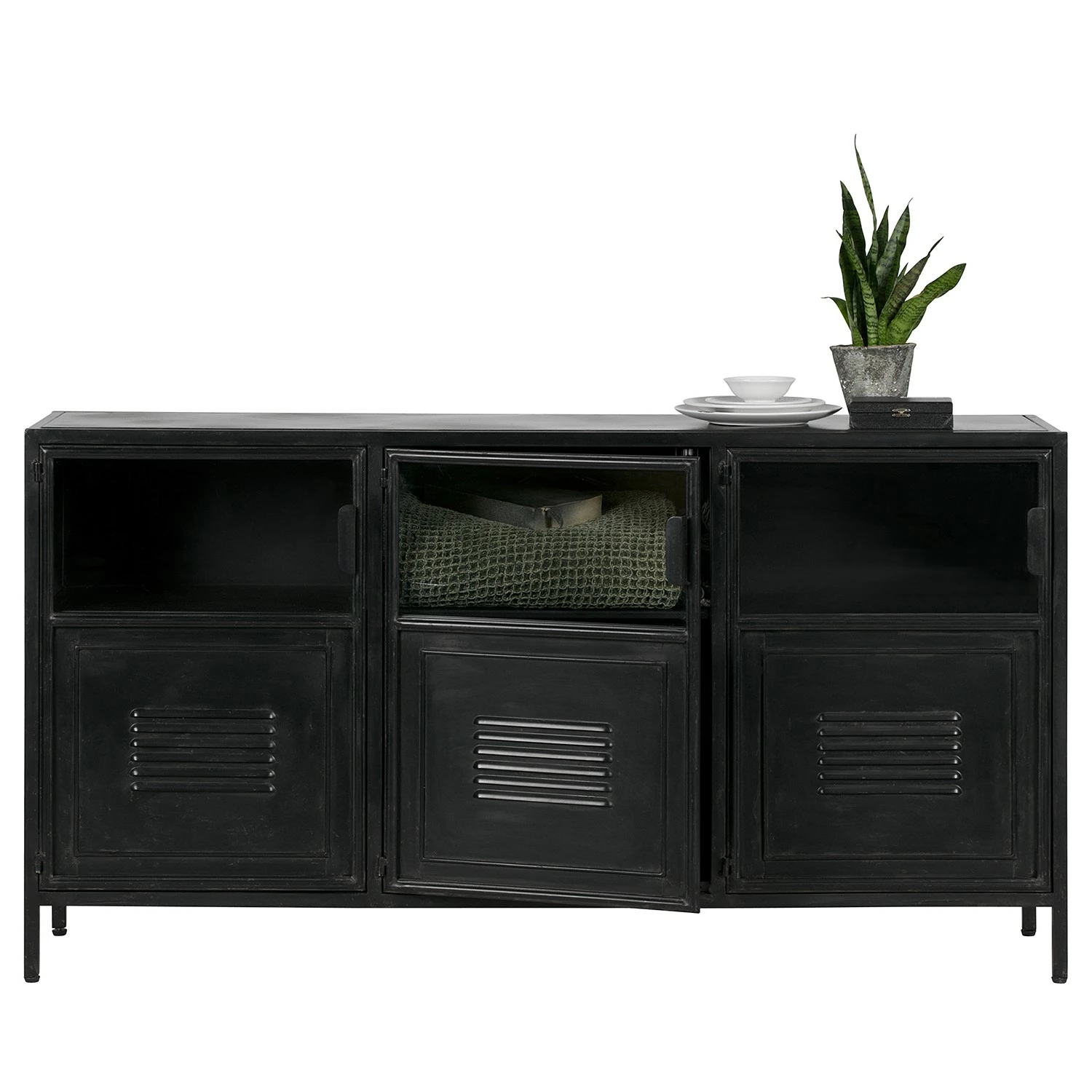 Red Living Sideboard Malita - Metall - Schwarz 3 Red Living Sideboard Malita - Metall - Schwarz – Bild 3