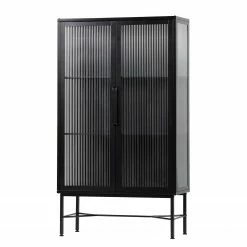 Red Living Vitrinenschrank Lakota - Metall - Schwarz