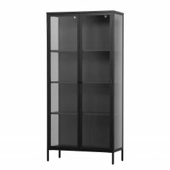 Red Living Vitrinenschrank Ondres - Metall - Schwarz