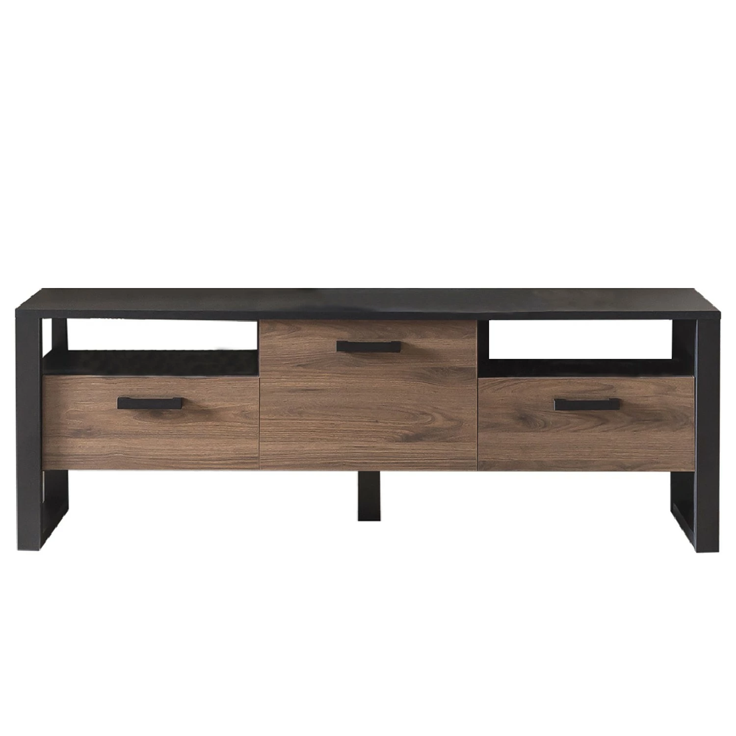 Red Living TV-Lowboard Norddal I - Nussbaum Dekor / Schwarz 4 Red Living TV-Lowboard Norddal I - Nussbaum Dekor / Schwarz – Bild 4