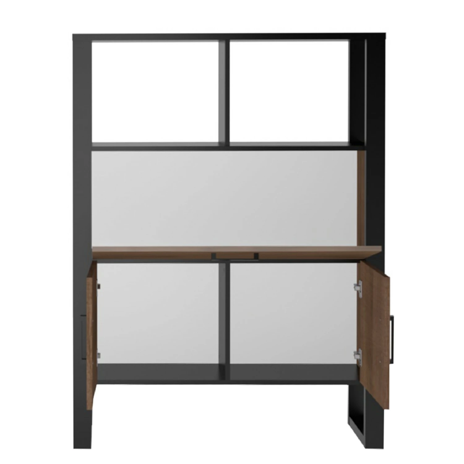 Red Living Highboard Norddal - Nussbaum Dekor / Schwarz 5 Red Living Highboard Norddal - Nussbaum Dekor / Schwarz – Bild 5